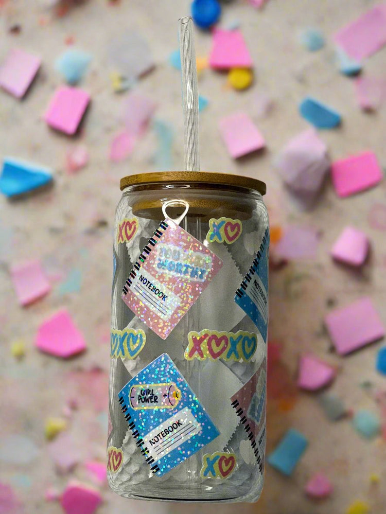 Cheerful Composition XOXO Glass Cup