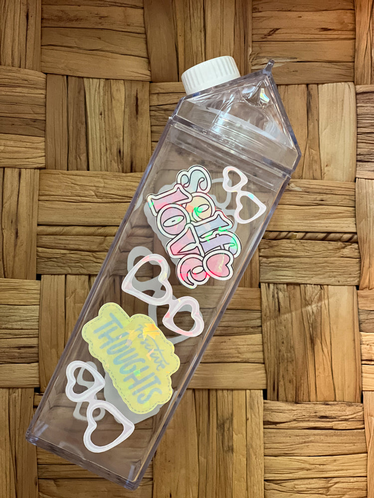 Dream & Believe Milk Carton Water Bottle